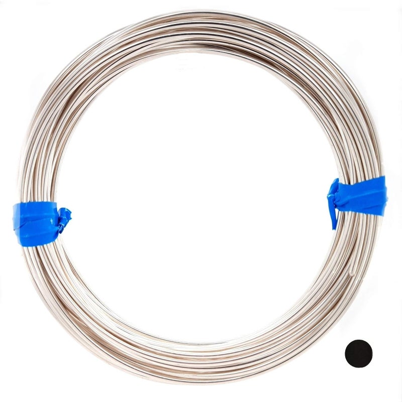 Craft Wire 12 Gauge, 925 Sterling Silver Wire (Round) Dead Soft Made in USA - 1 Ounce (3FT) by CRAFT WIRE - Image 1